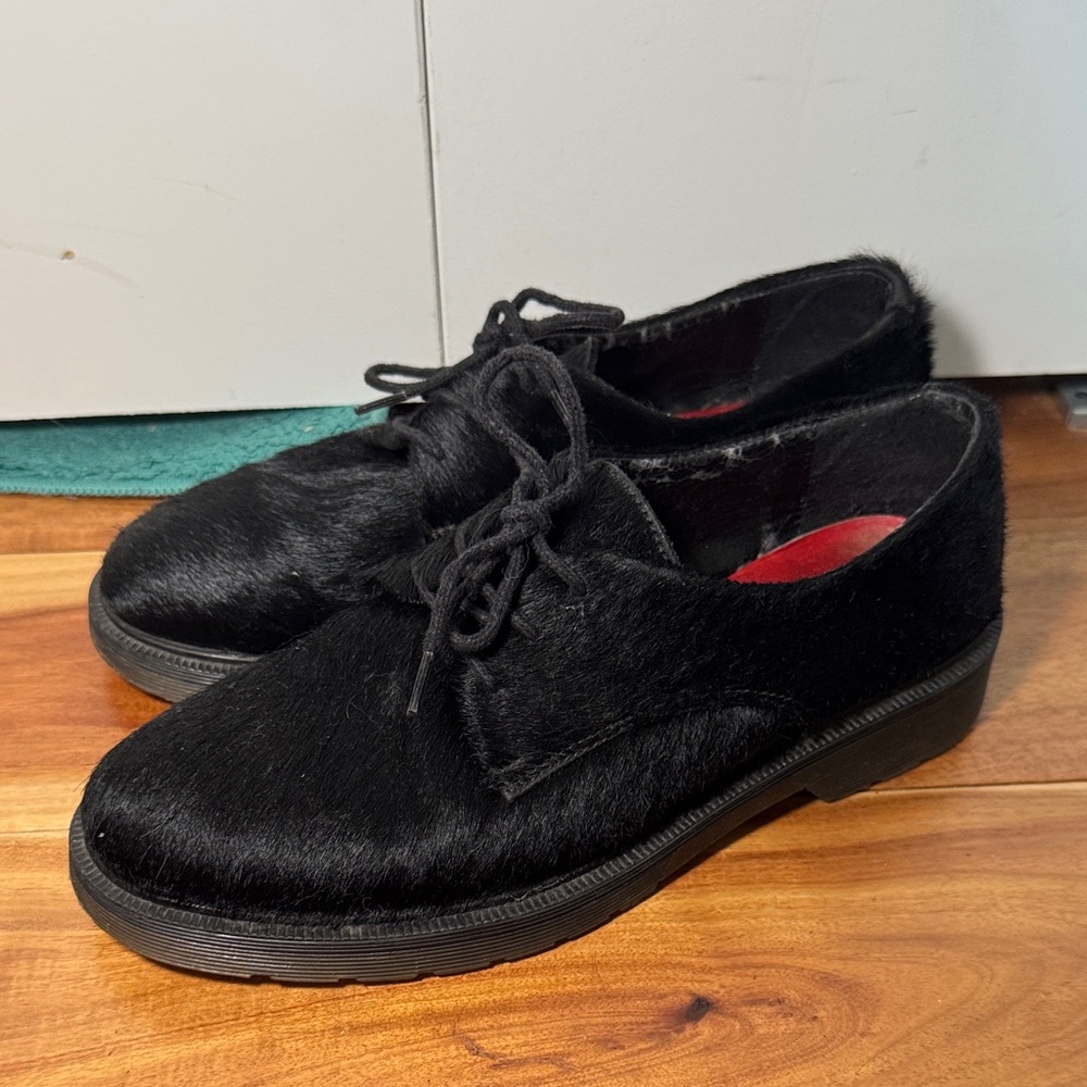 Penelope Chilvers Black hair-on Loafers